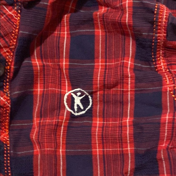 Guess Red and Blue Button Down Shirt - Picture 2 of 3